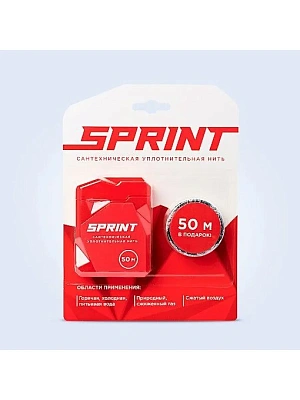 Уплотнительная нить Sprint 50 м бокс+50 м катушка, блистер