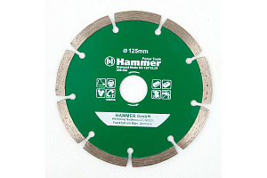 Диск алмазный отрезной 125х22мм сухая резка, сегментный Hammerflex