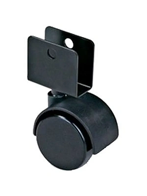 TWH 50 Колесо мебельное черное, П-образное крепление, Ду50 (грузоп.25кг)