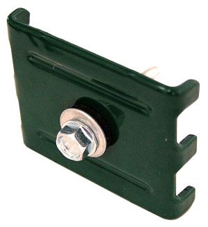 Крепление П-образное ЗК 45*35мм (4мм) RAL 6005 + саморез оцинк. LASTING TOOLS