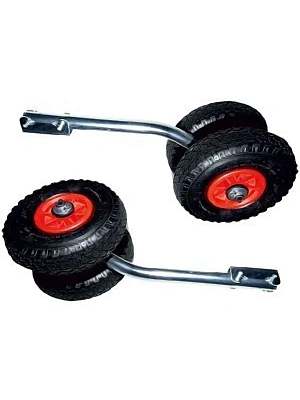 Колесо транцевое 260мм, сдвоенное, быстросъемн, сталь с полим.покрас. 500мм, станд.дно лодки (150кг)