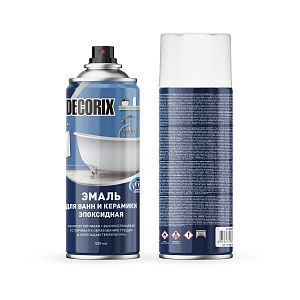 Эмаль аэрозольная для ванн и керамики белая (520 мл) DECORIX