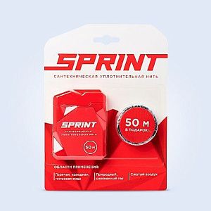 Уплотнительная нить Sprint 50 м бокс+50 м катушка, блистер