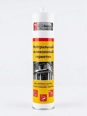 Герметик силиконовый прозрачный Нейтральный 280 мл SEALING УЦЕНКА
