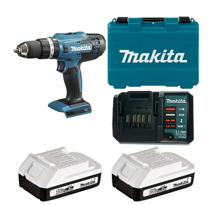 Дрель-шуруповерт аккумуляторная MAKITA DF488D004, 18В, 42 Нм, 2х2,0Аh, ЗУ