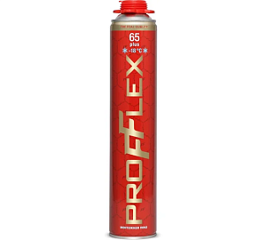 Пена монтажная профессиональная PROFFLEX PRO 65 л - 1000 мл Plus ЗИМА (-18° до +35°С)