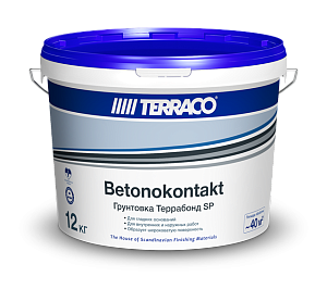 Грунтовка TERRACO Террабонд SP для обработки гладкого бетона (бетонконтакт), 12кг (t  хранения/перевозки  до +5 градусов)