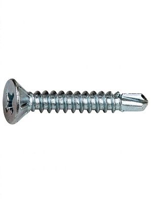 Саморез DIN7504P/O (JP82) потай. с буром 6,3x19 Zn (упаковка 1000шт.) POWER FASTEN