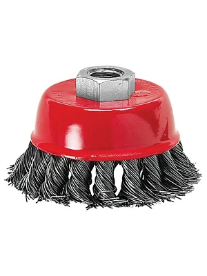 Щетка для УШМ 150 мм M14 чашка (однорядная, крученая проволока 0,5мм)