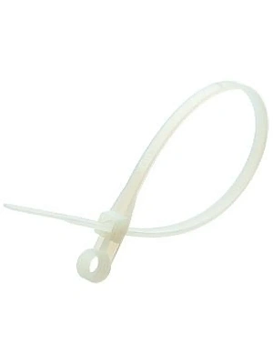 Стяжка нейлоновая КСО 3,5х110 (с монтажным отверстием под винт) белая (упак. 100шт) POWER FASTEN