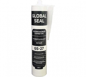 Герметик силиконовый белый универсальный Global Seal 290гр 