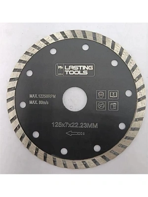 Диск алмазный отрезной 125х22,2мм сухая резка, турбо (LASTING TOOLS)