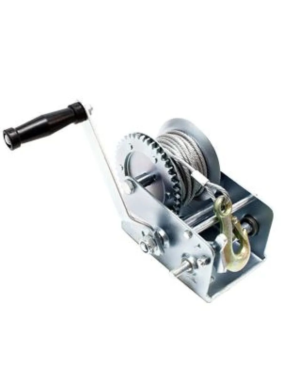 Лебедка ручная барабанная шестеренная FD 1600 г/п 0,6 тн длина троса 20 м