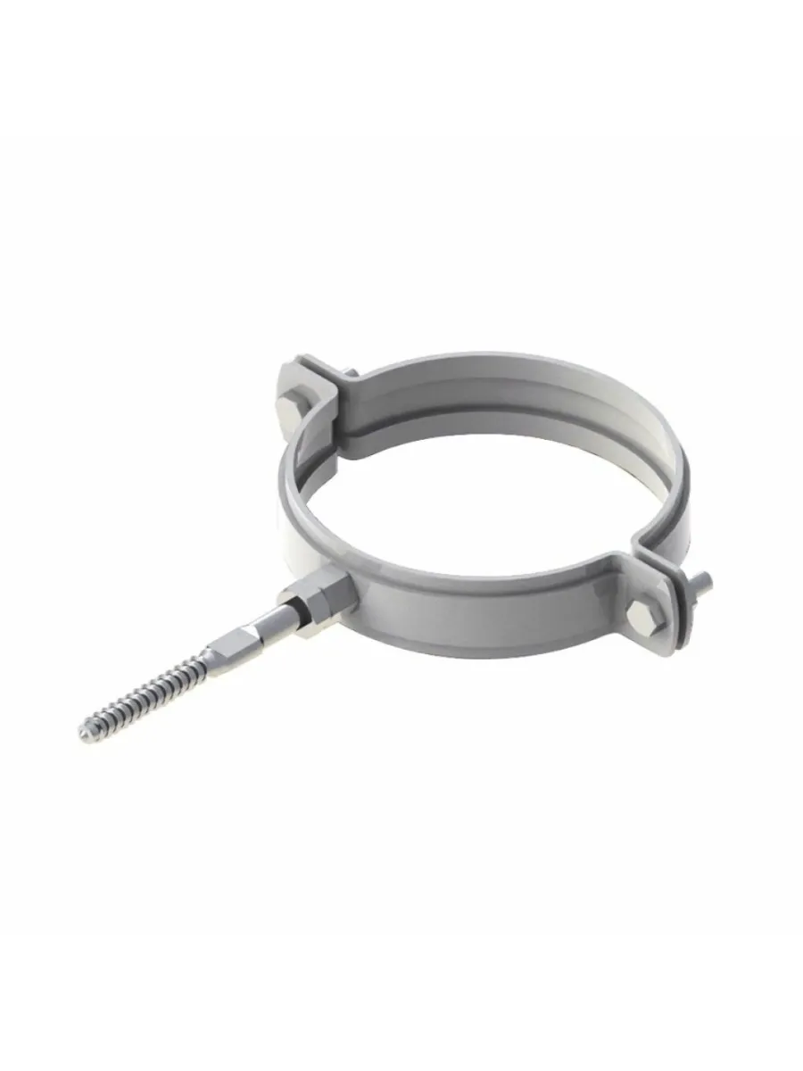 Хомут стальной БЕЗ резин уплотн, с саморезом 155-162-168мм  6"