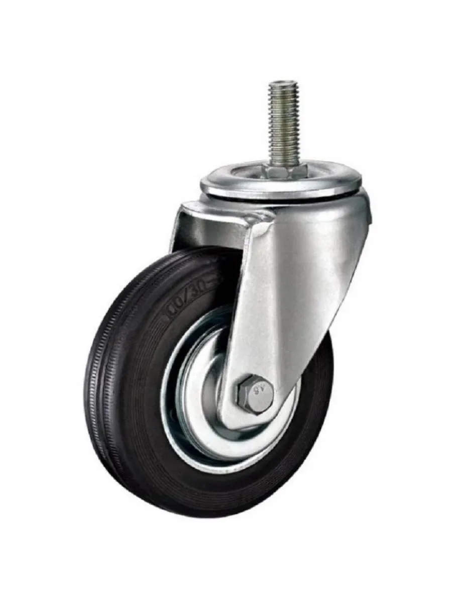 SCt (63) Колесная опора, промышленная, поворотная с болтов. крепл. 160 мм без тормоза (грузоп.150кг)