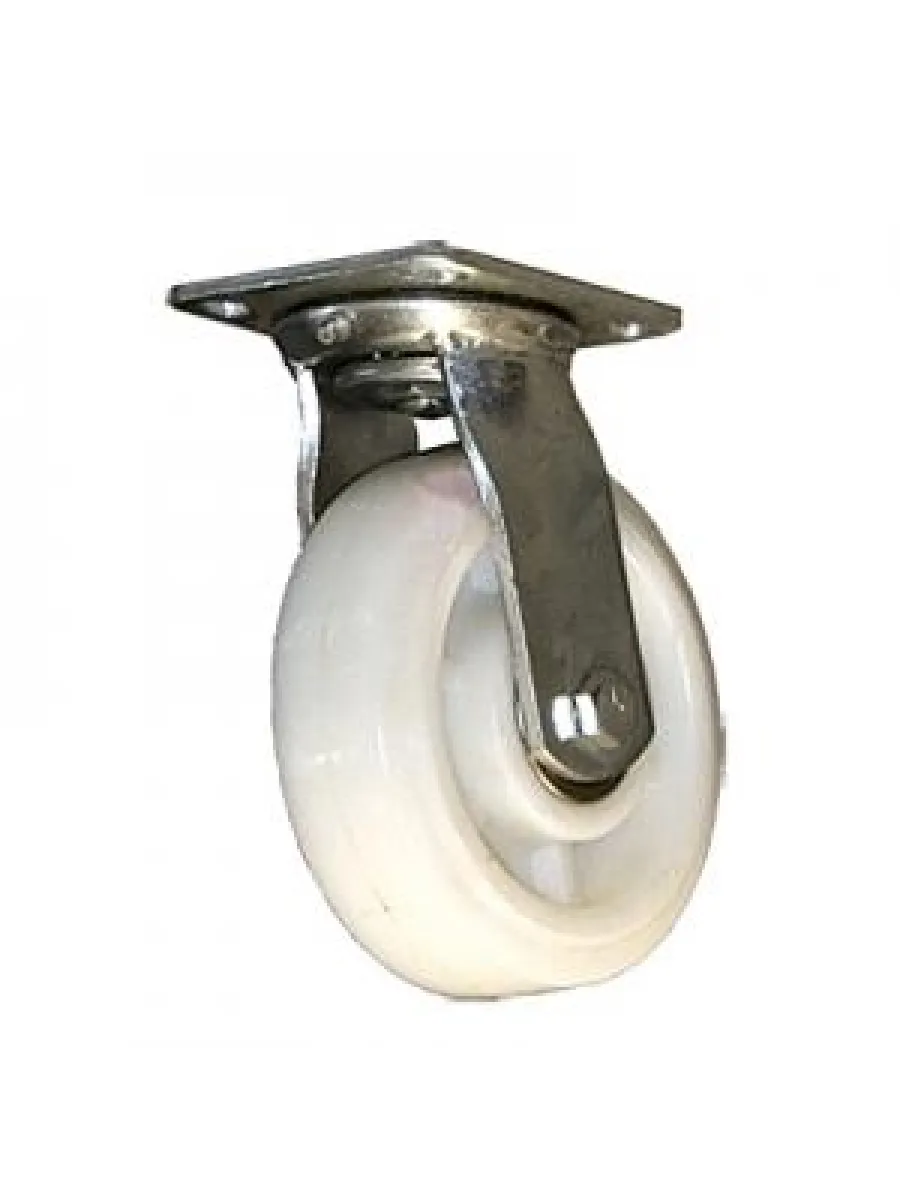 SCdbn (42) Колесо нейлон, поворотное с тормозом 100 мм (грузопод.250кг)