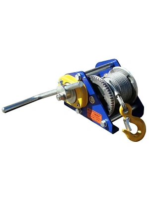Лебедка ручная барабанная шестеренная "Дина" 0,25 тн длина троса 10 м