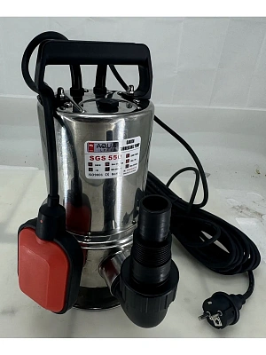 Насос погружной дренаж для гряз. воды, корпус нерж сталь (d част 32мм), 750Вт. 220л/8м, (10 м) AQUA LIFE