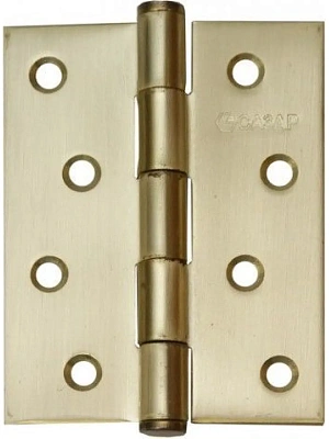 Петля универс. 4"х3"х2,5мм (100х75мм) матовая латунная САЗАР 