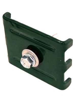 Крепление П-образное ЗК 45*35мм (4мм) RAL 6005 + саморез оцинк. LASTING TOOLS