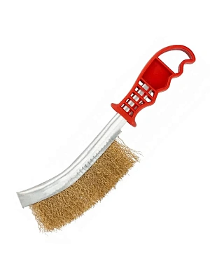 Щетка ручная, однорядная латунь (сабля)