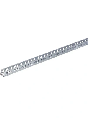 Монтажный профиль П-образный перфорированный оцинк. 30х30х30х2мм 2м
