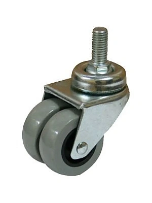 SCtnd (25) Колесо мебельное серое, сдвоенное, болтовое крепление, подш.скольж. Ду50 (грузоп.70кг)