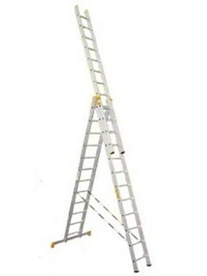 Трехсекционная лестница ПРОФИ алюминий 13,64 м ALUMET
